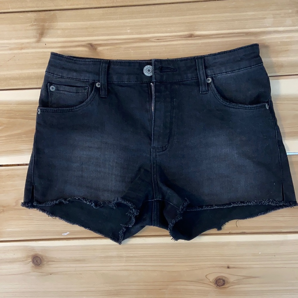 Black jean shorts